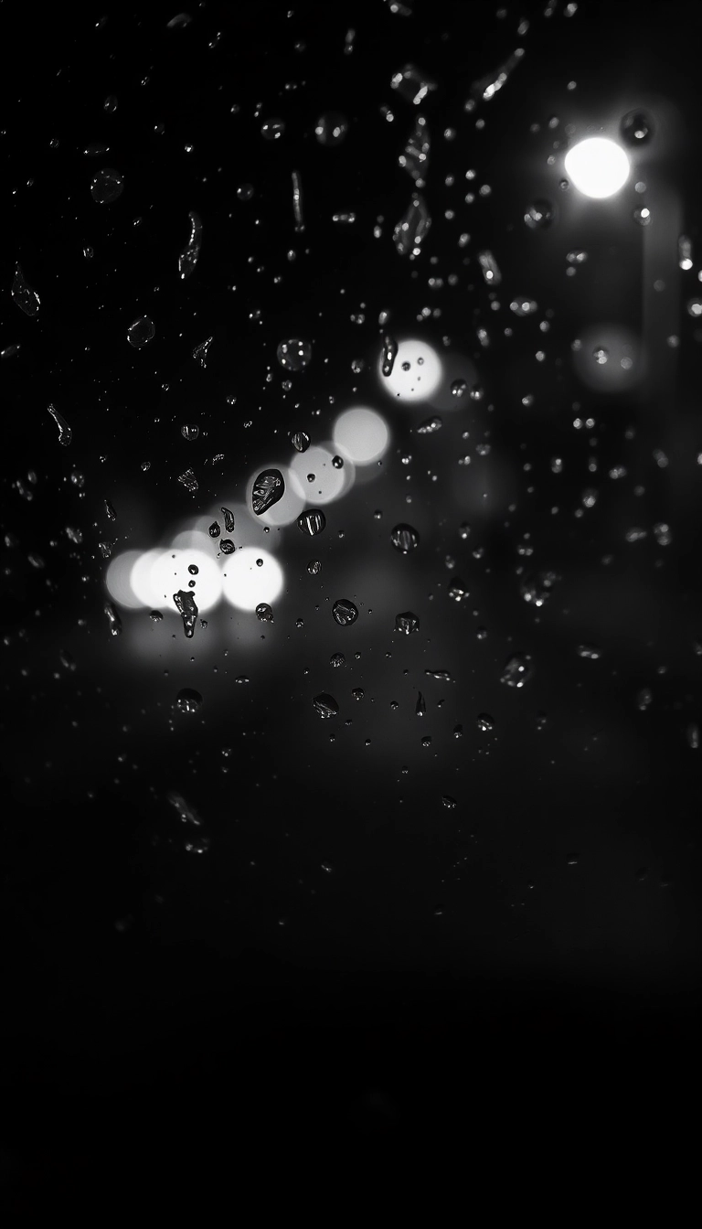 iPhone Relaxing Night Car Rain Exquisite Background Stock Photo